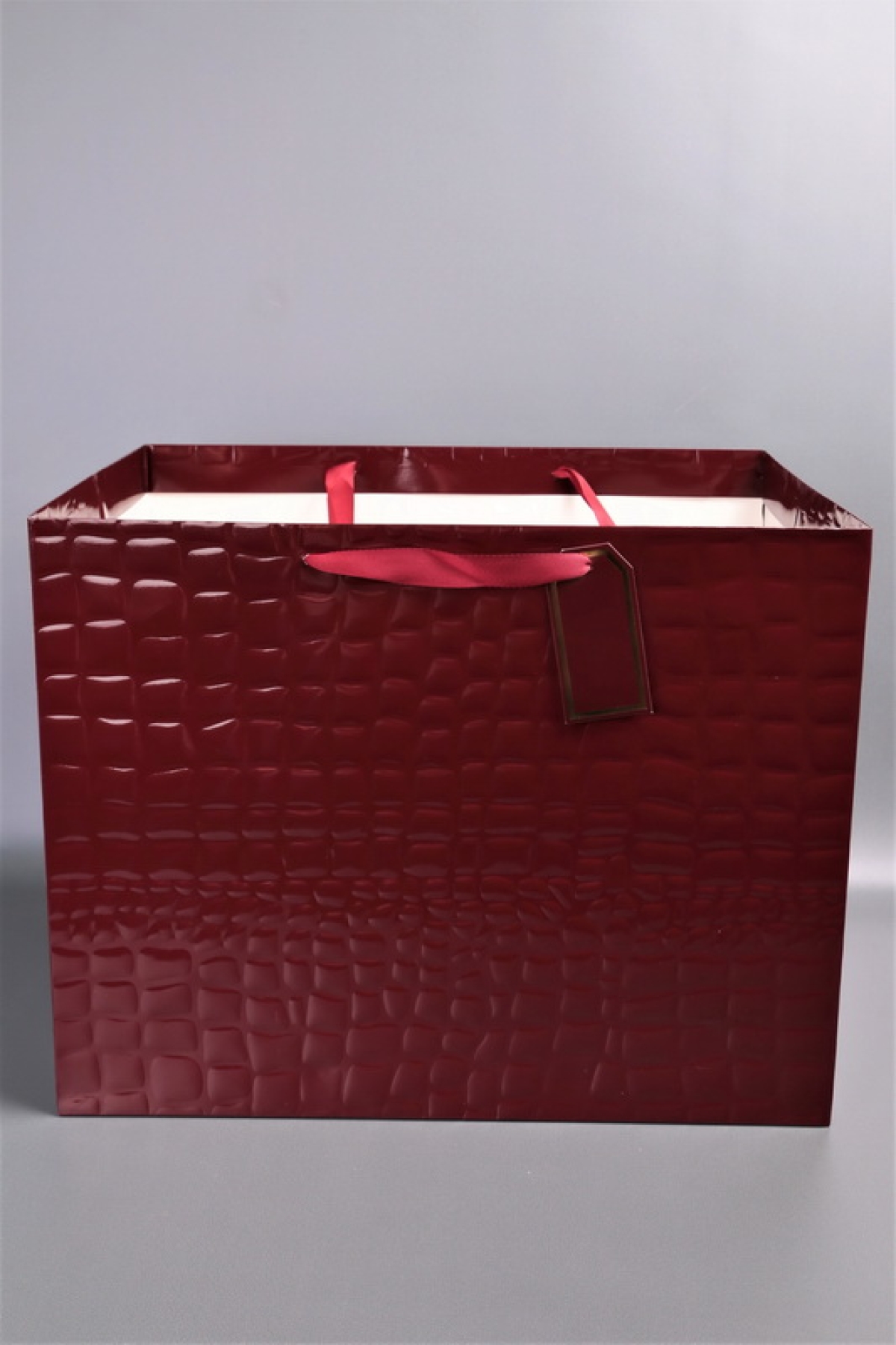Сумка Люкс Лак тиснение Кожа 45*35*35 бордо   L229  Цена за 1шт