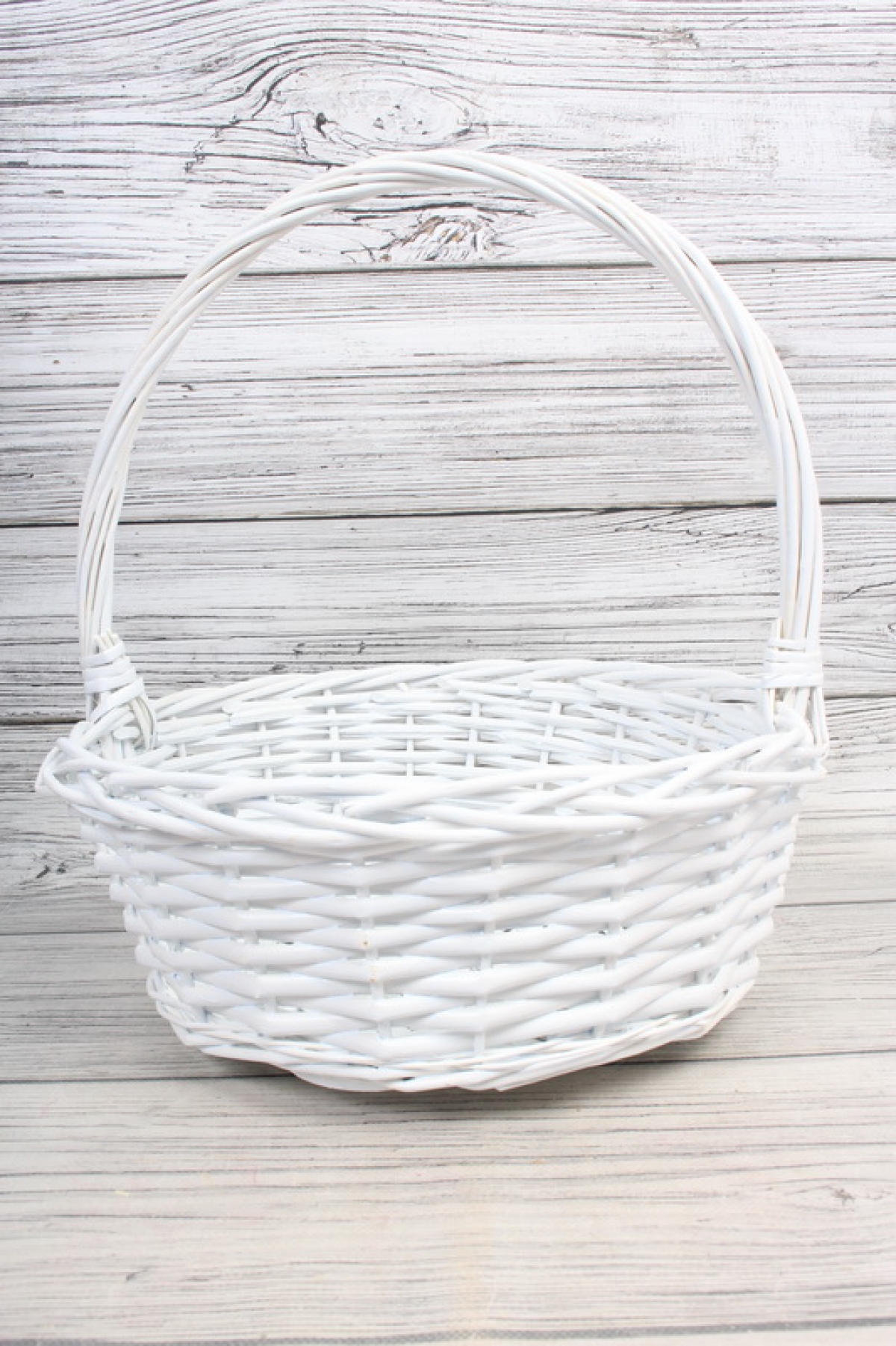 Корзина плетеная (ива): 35*35*13H*36HH, 1 шт., белый 2051М